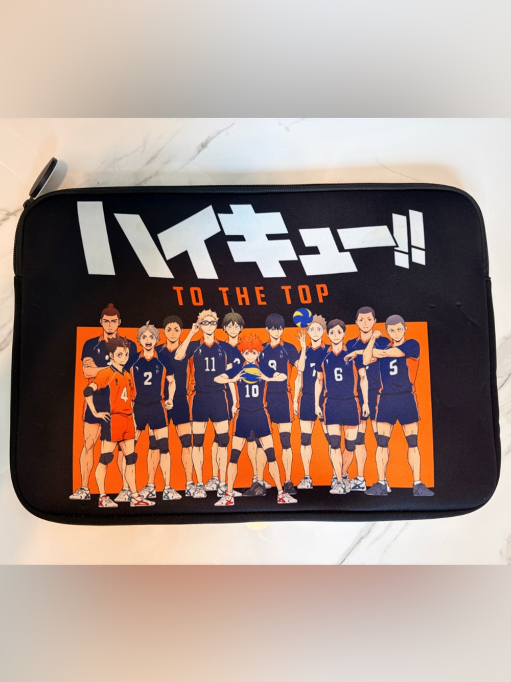 Haikyu To The Top Laptop Case From Hot Topic Orange & Navy NWOT